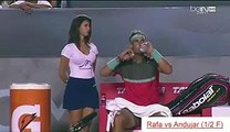 Beautiful HOT GIRL of Rafael NADAL   Funny Moments Tennis Rio Open 2014