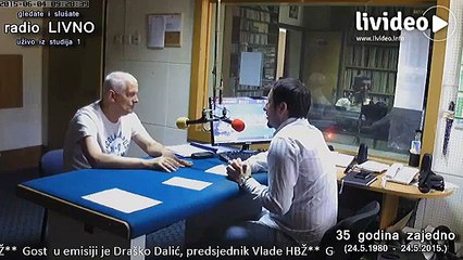 Radio Livno - Drasko Dalić, premijer HBŽ
