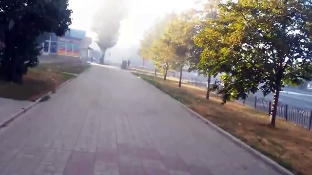 Донецк. Горит Вокзал 29.08.14