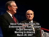 Steve Forbes Discusses Endorsement of Rudy Giuliani
