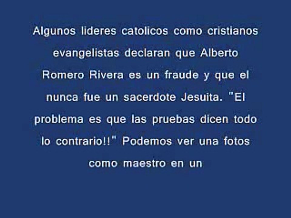JESUITAS INFILTRADOS - Alberto Rivera ex Jesuita