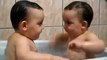 Twin Babies Enjoying Bath - Funny Baby Clips