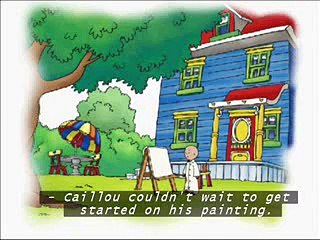 Caillou the painter with subtitles
