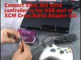 XCM Cross Battle Adapter 2.0 works on PlayStation 3 Slim - Xbox 360 controller on PS3