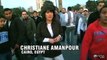 ABC News Reporter Christiane Amanpour is Confronted by Protestors