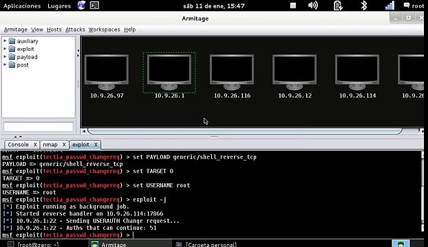 Escanear pcs en red y ver si tienen vulnerabilidades con armitage en kali linux