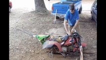 Home made trenching machine