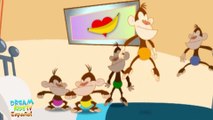 Cinco monitos saltaban en la cama - Canciones infantiles en español HD de DreamKidsTv