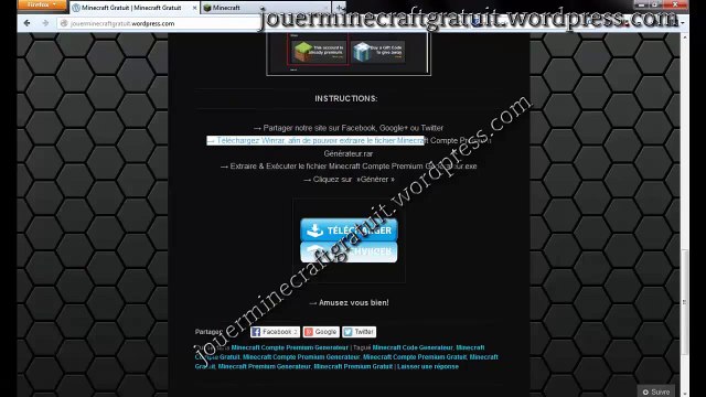 Comment avoir Minecraft Gratuit - Minecraft Compte Premium Generateur