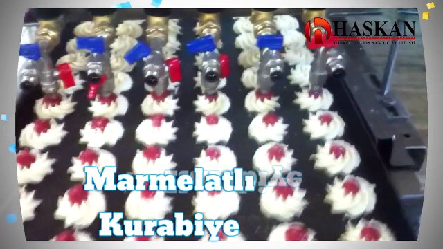 Haskan Kuru pasta Makinesi -Marmelatlı kurabiye Dökerken