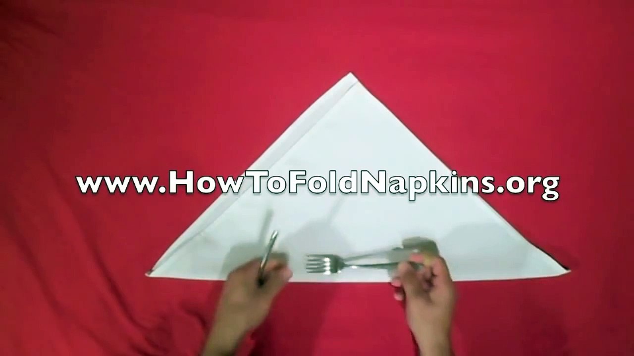 How To Fold Napkins - Silverware Roll (Napkin Folding)