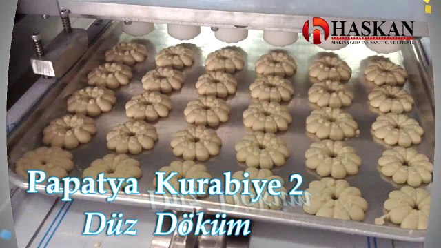 Haskan Kuru pasta Makinesi - Papatya 2 (Düz mod ) kurabiye Dökerken
