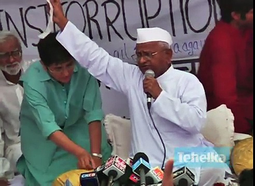 Anna Hazare's speech after he ended the fast at Jantar Mantar, New Delhi.