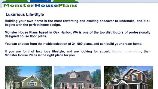 Monster House Plans Offers Luxury House Plans With Varied