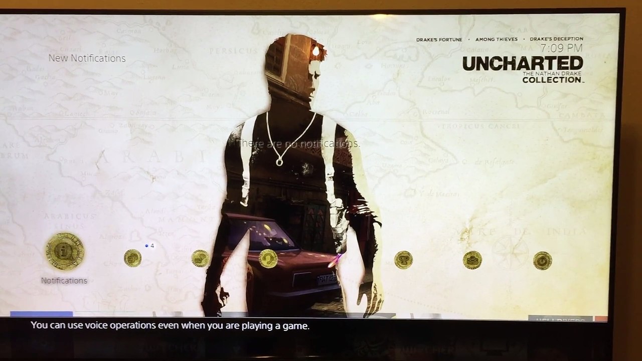 PS4 dynamic theme Uncharted The Nathan Drake Collection