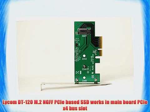 Lycom DT-120 M.2 PCIe to PCIe 3.0 x4 Adapter (Support M.2 PCIe 2280 2260 2242)