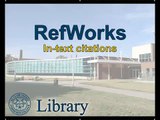 In-text citations in RefWorks