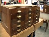 Tool Cabinet Chest For Chisels Woodworking Tools - White Oak With 30 Drawers Antique Repairs - #2