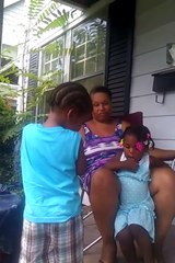 Grand kids fighting over their grand mother.....