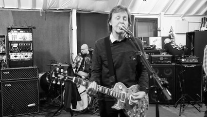 Paul McCartney en répétition pour son concert à Marseille.