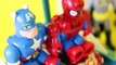Lego Spiderman and Lego Captain America Superheroes Racing Neon Racers Neon Nights Track Set