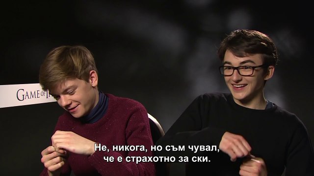 Game of Thrones IV press junket, London, 2014 / Isaac Hempstead Wright & Thomas Brodie-Sangster