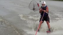 New Water Sport : It's fishing. It's skiing. It's basketball. This is Skarping.