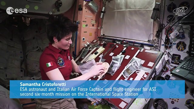 Astronaut Samantha Cristoforetti makes tacos in space