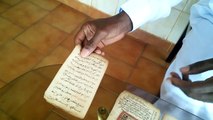 Discussion and Displaying of ancient Fouta Jallon Manuscripts by Elijah Shabazz (Ilyas Shabazz Bah)