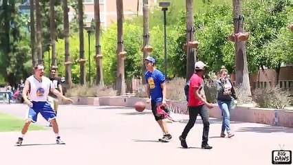Klay Thompson Plays Basketball with Strangers