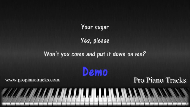 Sugar Maroon 5 Piano Accompaniment Karaoke/Backing Track and Sheet Music