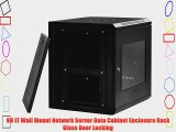 TMS? 9U IT Wall Mount Network Server Cabinet Rack Built-In Fan Glass Door Lock