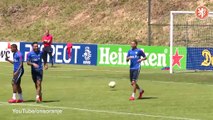 Depay and van Persie destroying the Dutch nets in training