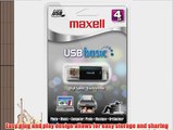 Maxell USB Basic 4 GB USB 2.0 Flash Drive 503001 (Black)