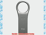 Silicon Power 8GB Touch T03 USB 2.0 Flash Drive Chrome Silver (SP008GBUF2T03V1F)