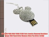 1GB/2GB/4GB/8GB/16GB/32GB Cute Jewelry Diamond Necklace Shape USB Flash Drive Memory Stick