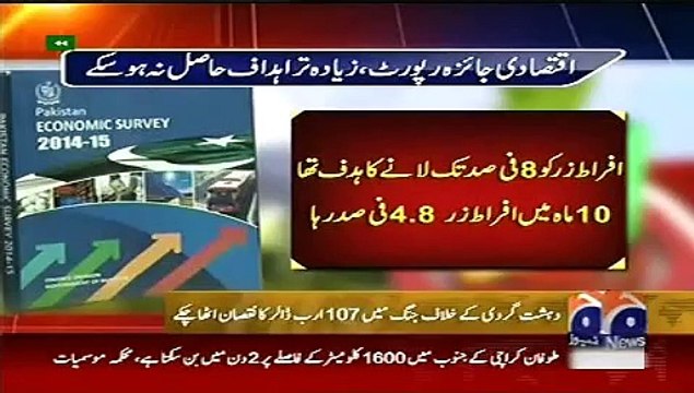 Geo News Headlines 5 June 2015_ News Pakistan Today Pakistan Economic Survey 201
