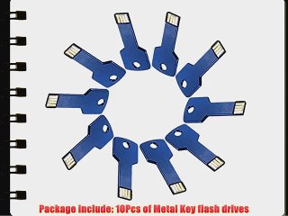 10PCS 8GB USB Flash Drive Metal Key Design USB Flash Drive Metal Key Shaped Memory Stick USB