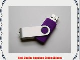 20 4GB Flash Drive - Bulk Pack - USB 2.0 Swivel Purple Color