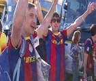Autobuses de aficionados del Barça, rumbo a Berlín