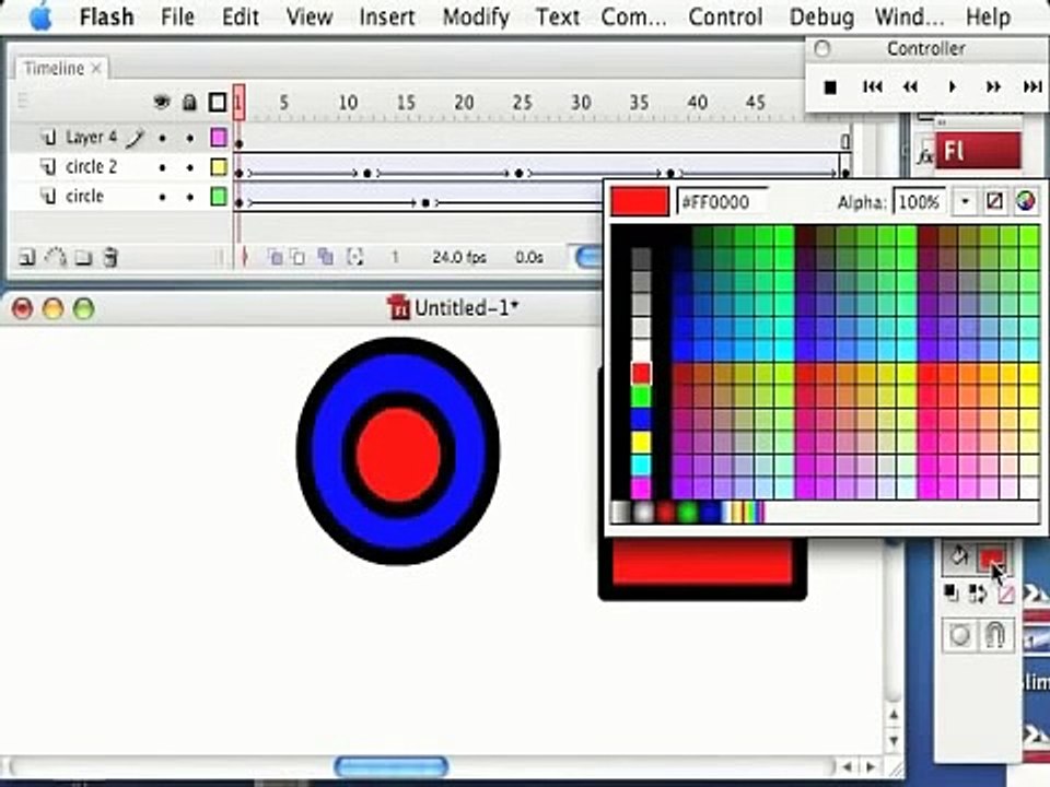 Adobe Flash Animation Tutorial : Flash Animation Tutorial: Shape Tweening
