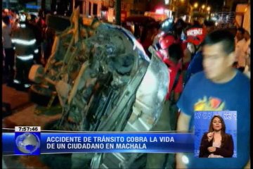 Fatal accidente en la ciudad de Machala quedo grabado en video