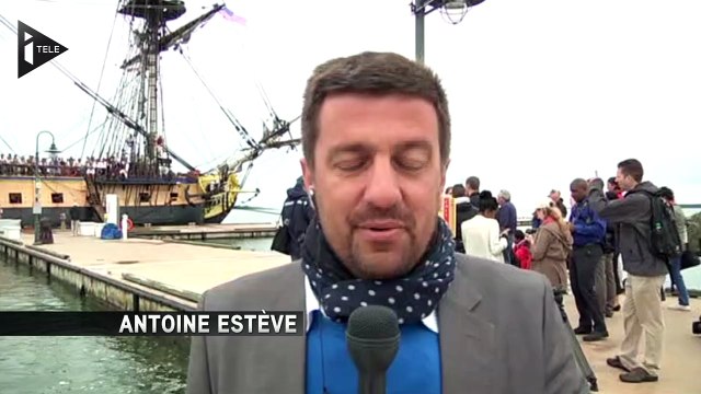 L'Hermione arrive à Yorktown aux Etats-Unis
