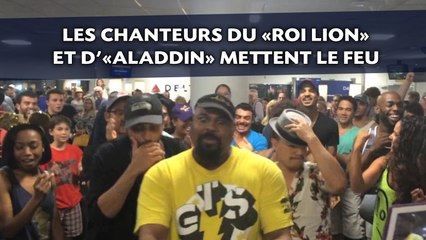 Les chanteurs du «Roi Lion» et d’«Aladdin» mettent le feu à un aéroport