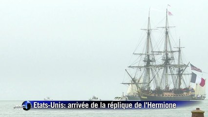 "L'Hermione" arrive à Yorktown, le souvenir de La Fayette à bord