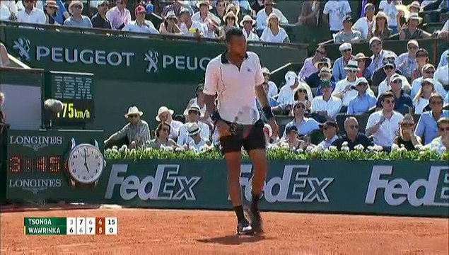 Roland-Garros : Tsonga-Wawrinka, c'est le Suisse qui remporte le duel de cogneurs
