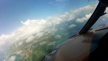 B747 Landing at St Maarten (TNCM) from COCKPIT