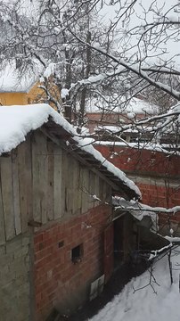 düz köyüde kış manzarası