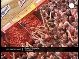 Annual 'Tomatina' festival in Spain