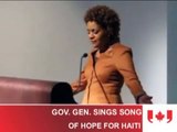Michaëlle Jean sings a song of hope for Haiti